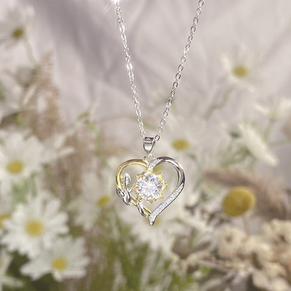 Moissanite Heart Necklace - HJewelry