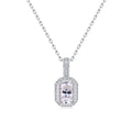 6x4mm Octagon Radiant-cut White Moissanite Pendant