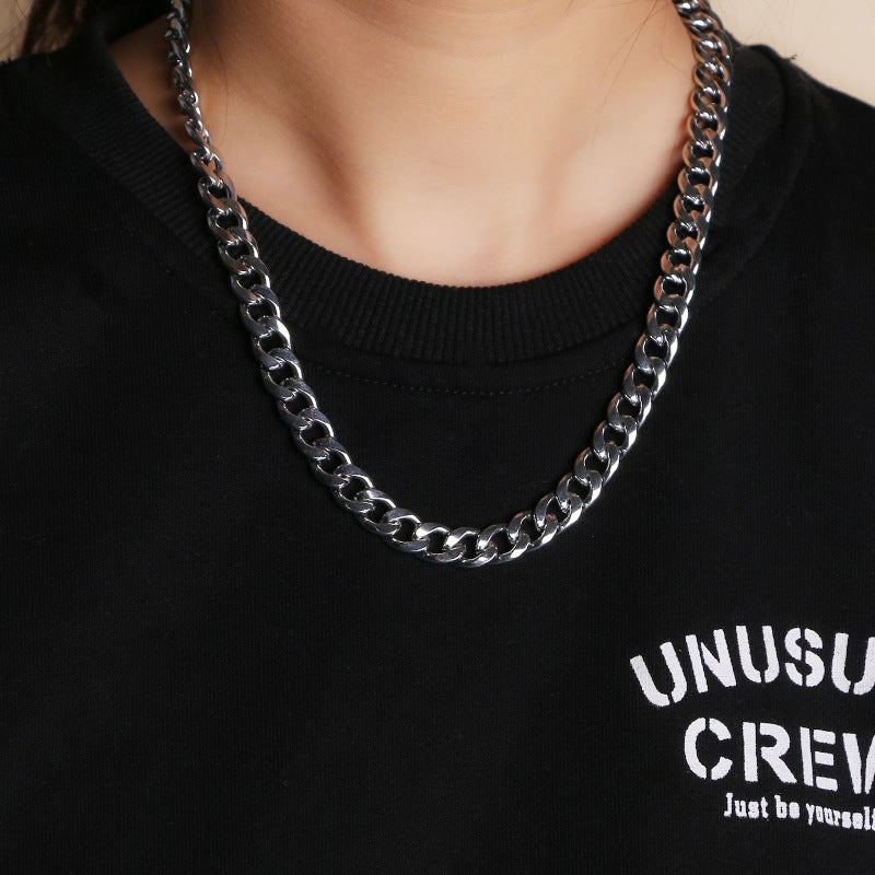 Titanium Steel Cuban NK Chain Necklace