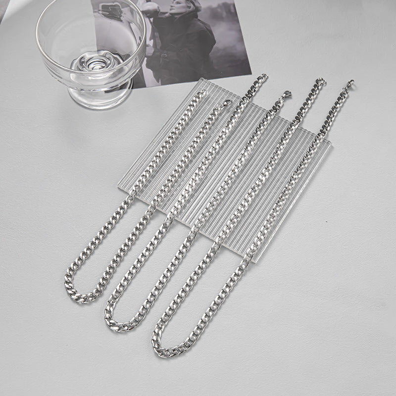 Titanium Steel Cuban NK Chain Necklace