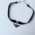 Gothic Demon Bat Wing Pendant Collar Necklace