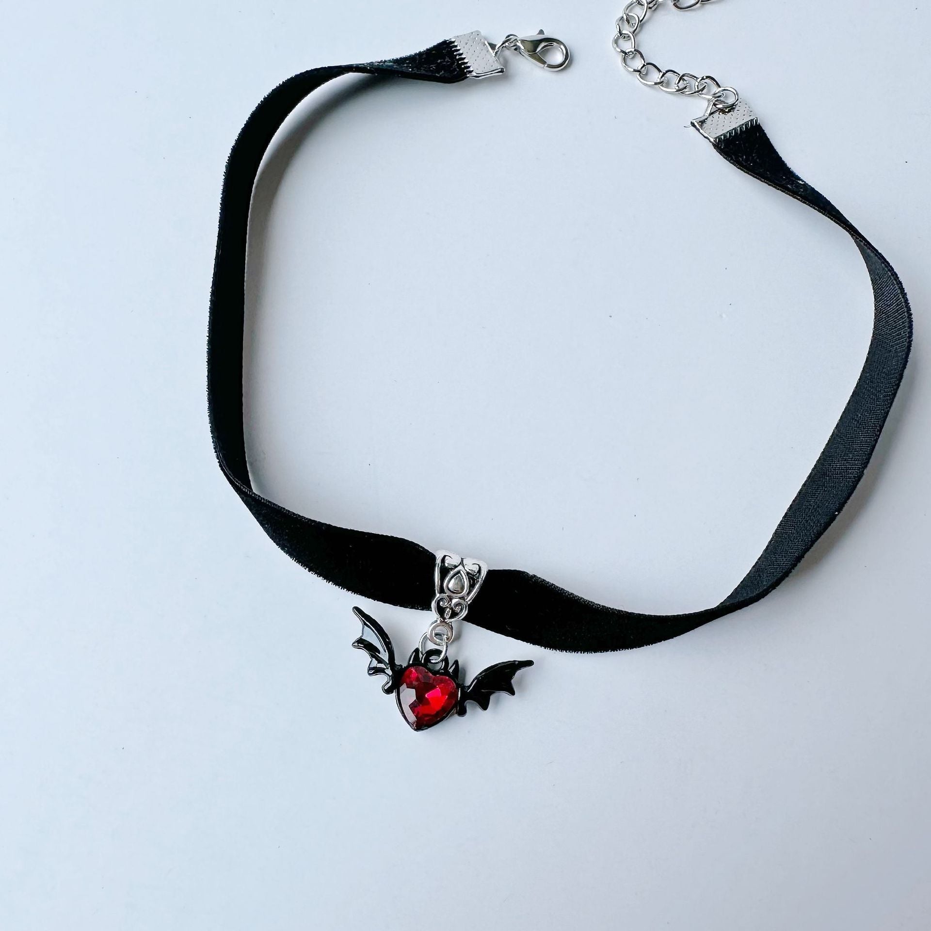 Gothic Demon Bat Wing Pendant Collar Necklace