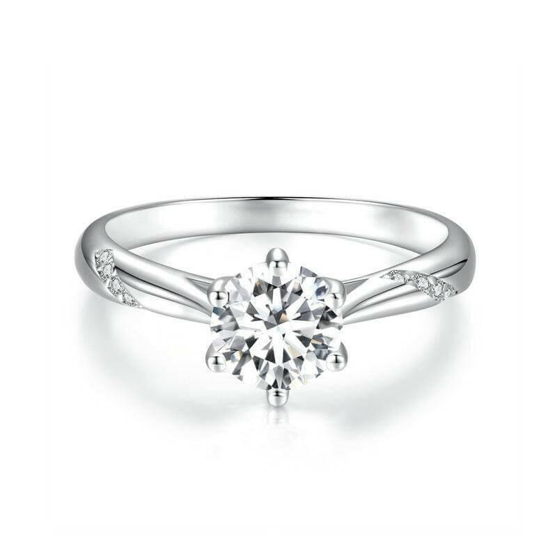 Moissanite Ring Solitaire - HJewelry