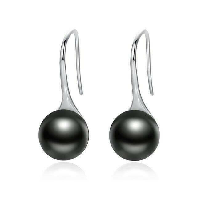 Round Pure Pearl Drop Earrings - HJewelry